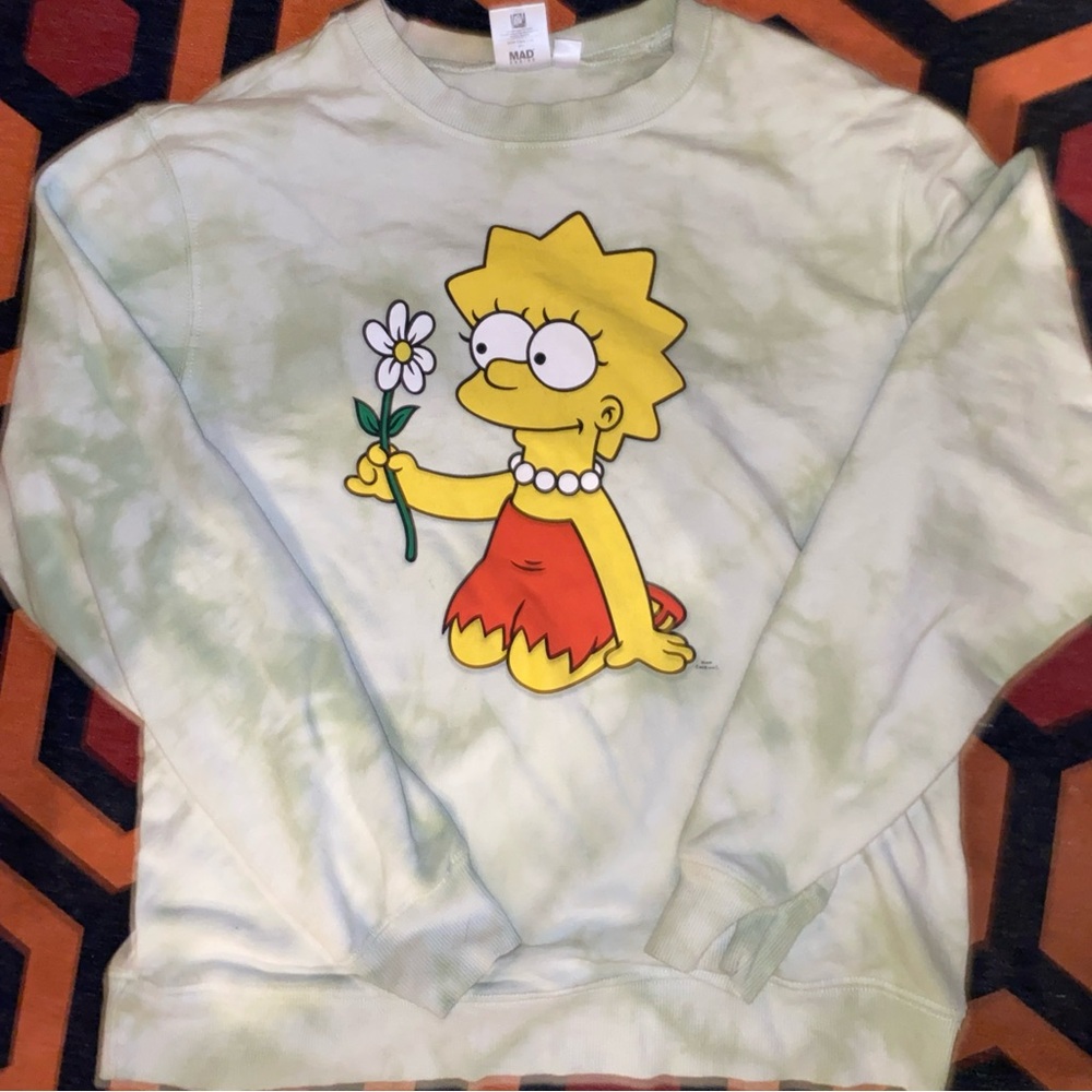 Lisa Graphic Tie-Dye Crew Neck Sweater
